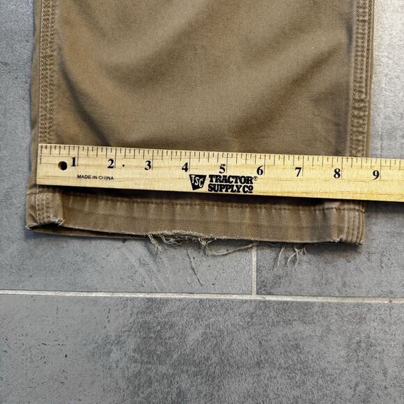 CARHARTT 40x30 Carpenter B324 DKH Relaxed Fit Twill Utitlity Work Pants Tan M - Picture 9 of 16